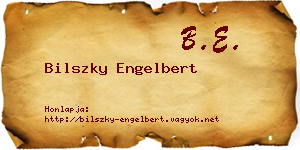 Bilszky Engelbert névjegykártya